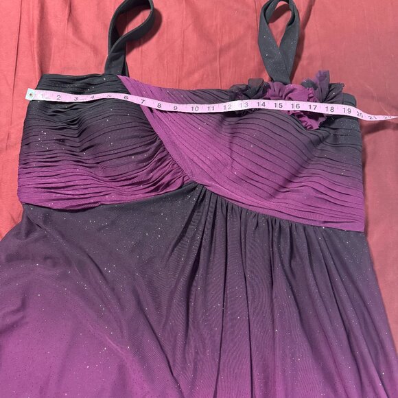 Sparkling Purple Ombre Prom Evening Party Dress XSCAPE by Joanna Chen size18W - Picture 5 of 10